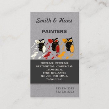 Colorful Ink Splash Professional House Painter Business Card by 911business at Zazzle