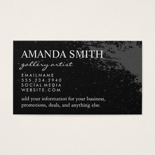 Colorful Ink Splatter / Black Gray (Front)