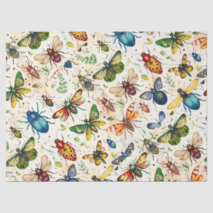 Colorful Insect Collage Decoupage Tissue Paper