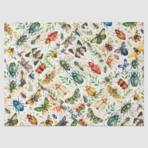 Colorful Insect Collage Decoupage Tissue Paper