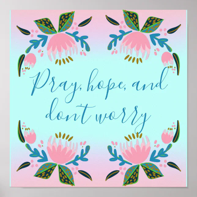 Colorful Inspirational Catholic Quote Poster | Zazzle