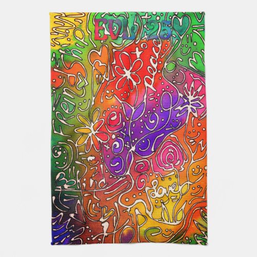 Colorful Inspirational Friendship Words Kitchen To Kitchen Towel