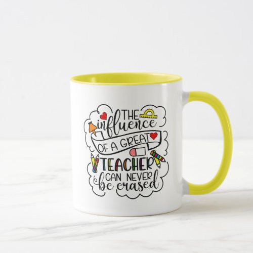 Colorful Inspirational Great Teacher Gift Mug