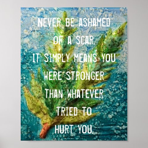 Colorful Inspirational Leaf Poster _ 8x10