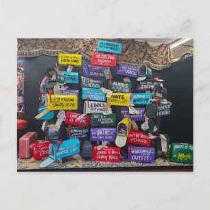 Colorful Inspirational Mailboxes Family Shopping  Postcard