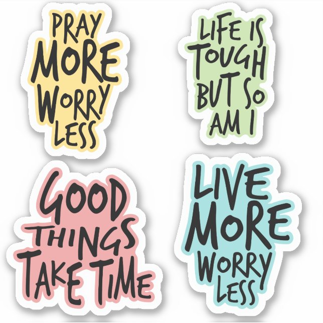 COLORFUL INSPIRATIONAL QUOTE STICKER (Front)