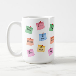 Colorful Inspirational Sticky Notes Coffee Mug