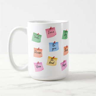 Colorful Inspirational Sticky Notes Coffee Mug