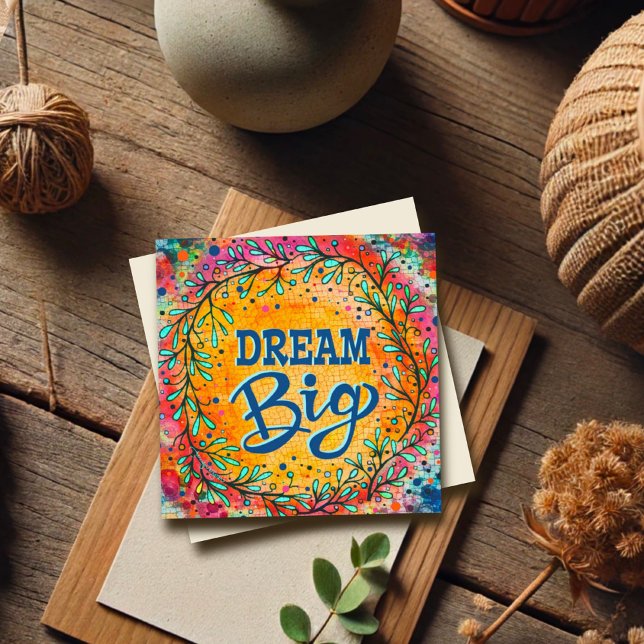 Colorful Inspiring Dream Big Fun Graduation Flat (Creator Uploaded)
