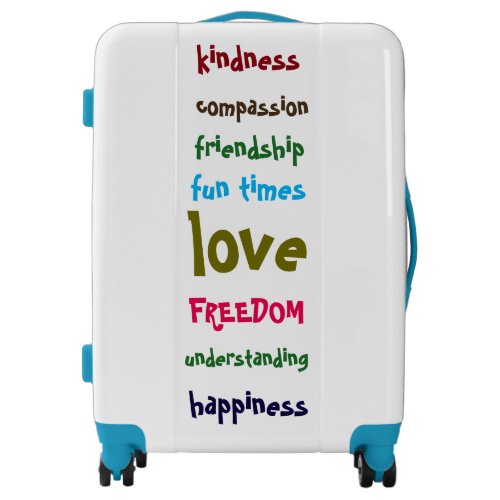 Colorful Inspiring Words Suitcase