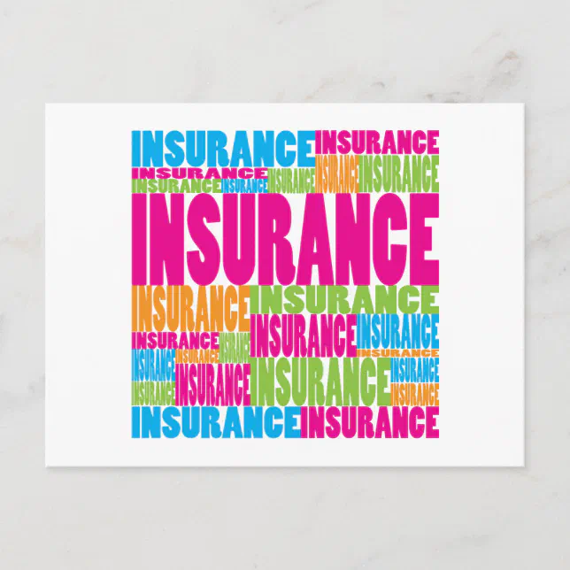 Colorful Insurance Postcard | Zazzle