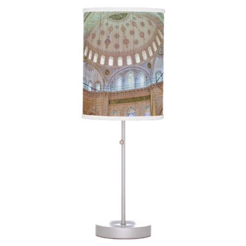 Colorful interior domed ceiling of Blue Mosque Table Lamp