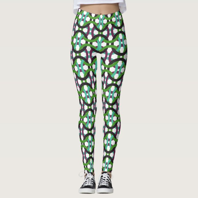 Colorful interlocking circles leggings (Front)
