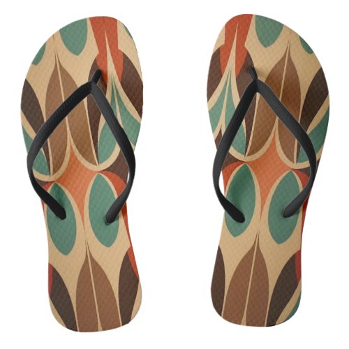 Colorful Interlocking Design  Flip Flops