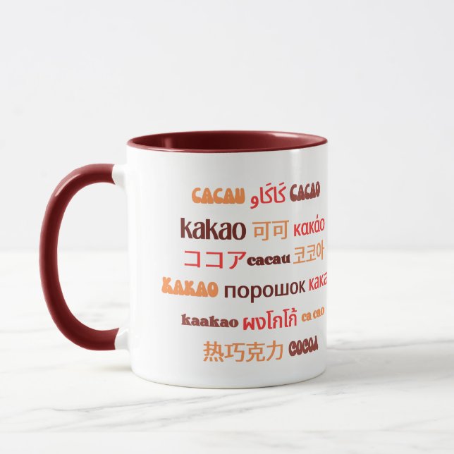 Colorful International CACAO Cocoa Mug (Left)