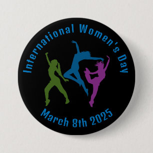Colorful International Women's Day Button