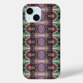 Colorful Intricate Geometric Pattern iPhone 15 Case