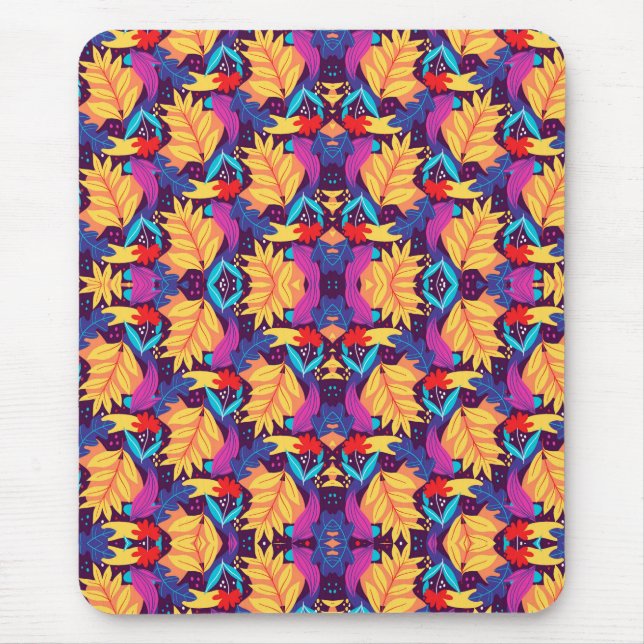 Colorful intricate geometric pattern  mouse pad (Front)