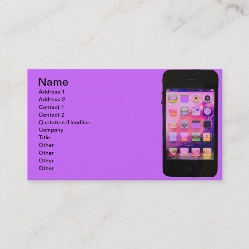 Colorful iPhone Business Card