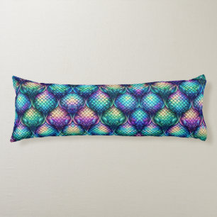 Colorful/iridescent aquatic scales body pillow