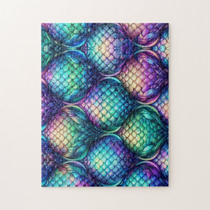Colorful/iridescent aquatic scales jigsaw puzzle