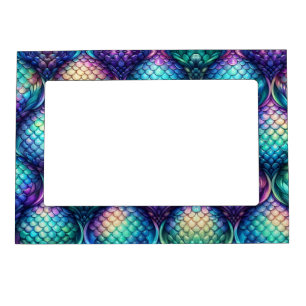 Colorful/iridescent aquatic scales magnetic frame