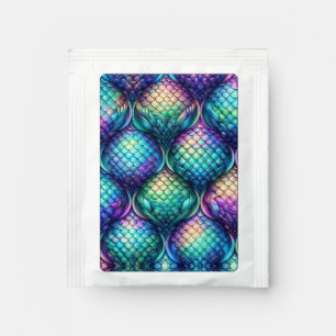 Colorful/iridescent aquatic scales tea bag drink mix
