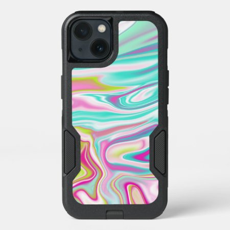 Colorful Iridescent Marble Design Iphone 13 Case