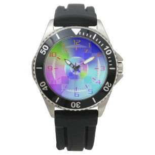Colorful Iridescent Rainbow Good Vibes Gradient Watch