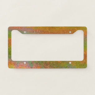 Colorful Iridescent Rainbow Oil Slick License Plate Frame