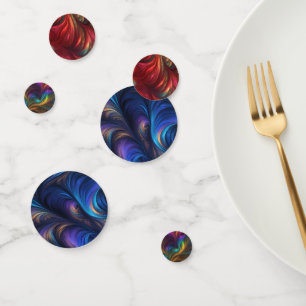 Colorful Iridescent Swirl Patterns Confetti