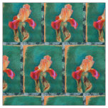 Colorful Iris Flower Fabric