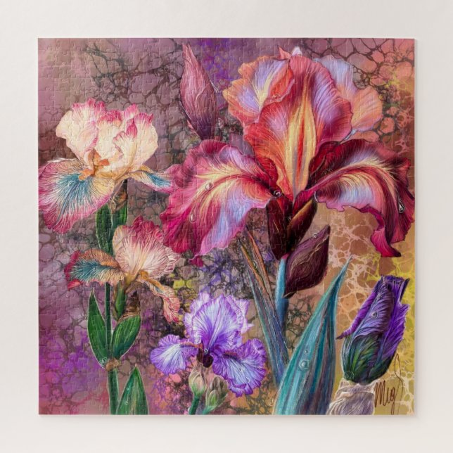 Colorful Irises Jigsaw Puzzle (Vertical)