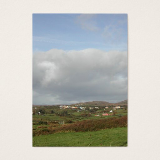 Customizable Colorful Irish Village Scene. Business Card Templates