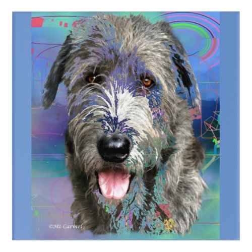 Colorful Irish Wolfhound Artwork Acrylic Print