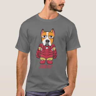 Colorful Iron Pitbull Funny Pit Bull Puppy Pet Lov T-Shirt