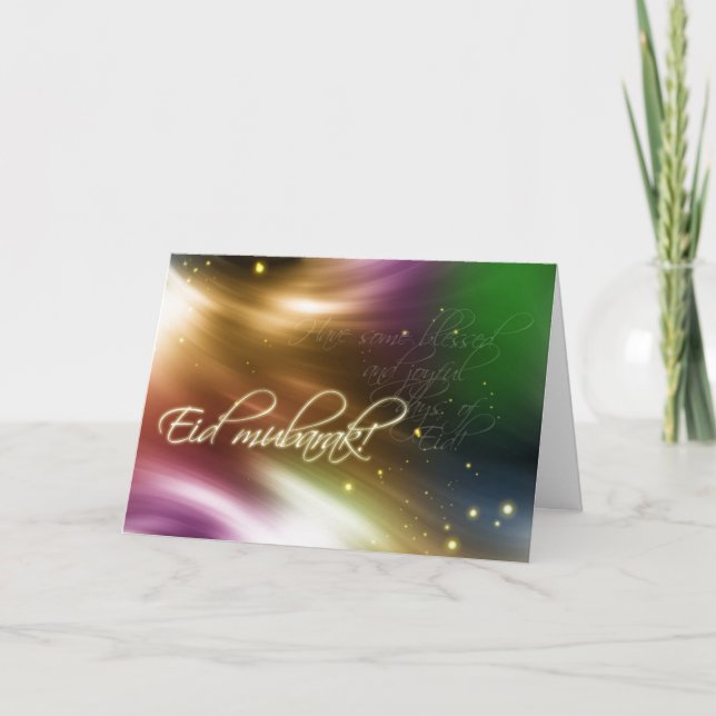 Colorful Islamic Eid greeting card Adha&Fitr (Front)