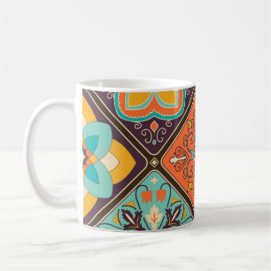 Colorful Islamic-inspired patchwork tile. Coffee Mug