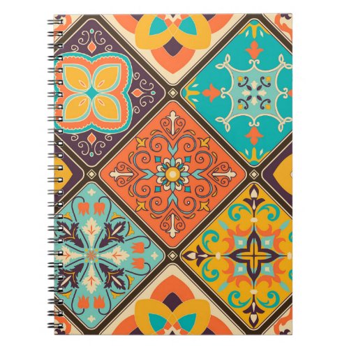 Colorful Islamic_inspired patchwork tile Notebook