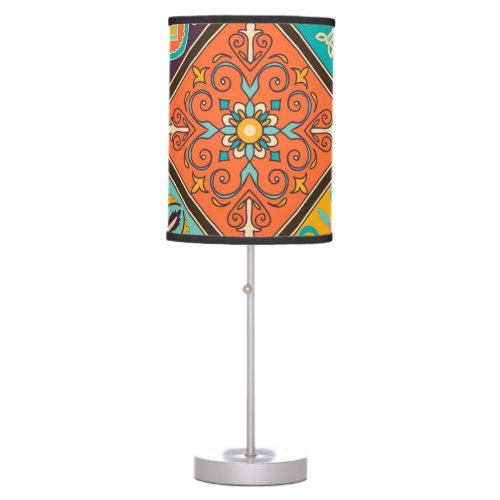 Colorful Islamic_inspired patchwork tile Table Lamp