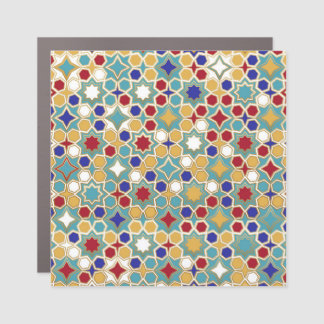 Colorful Islamic Mosaic Seamless Pattern Car Magnet