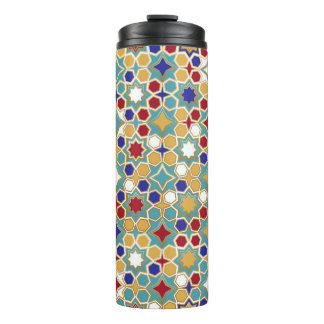 Colorful Islamic Mosaic Seamless Pattern Thermal Tumbler