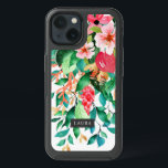 Colorful Island Flowers Bouquet iPhone 13 Case<br><div class="desc">Modern watercolors colorful island flowers branch bouquet.
Optional monogram.</div>