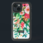 Colorful Island Flowers Bouquet iPhone 13 Case<br><div class="desc">Modern watercolors colorful island flowers branch bouquet.
Optional monogram.</div>