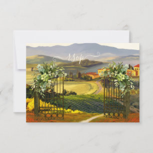 Colorful Italian Country Wedding RSVP Card