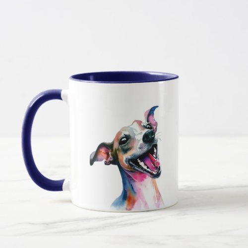 Colorful Italian Greyhound  Joyful Iggy Mug
