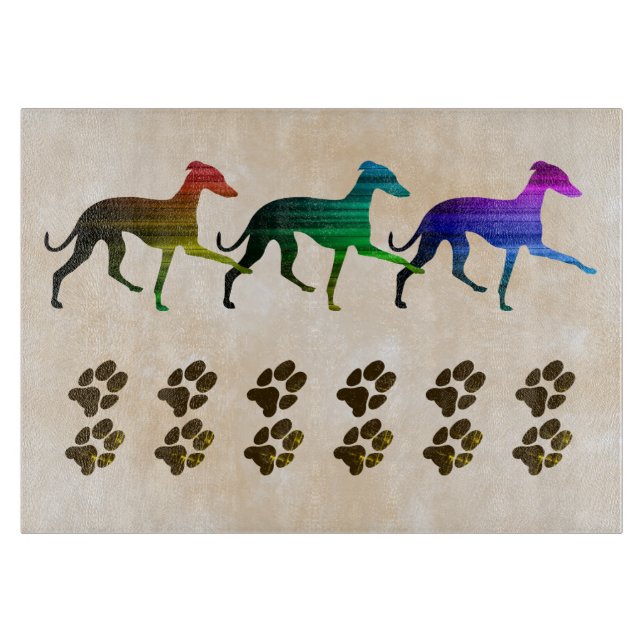 Colorful Italian Greyhounds Cutting Board (Front)