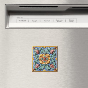 Colorful Italian Tile Pattern Magnet