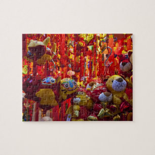 Colorful items for sale in a shop in Hong Kong Jigsaw Puzzle