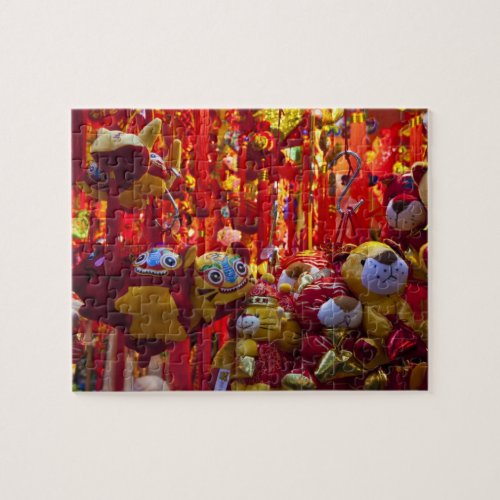 Colorful items for sale in a shop in Hong Kong Jigsaw Puzzle